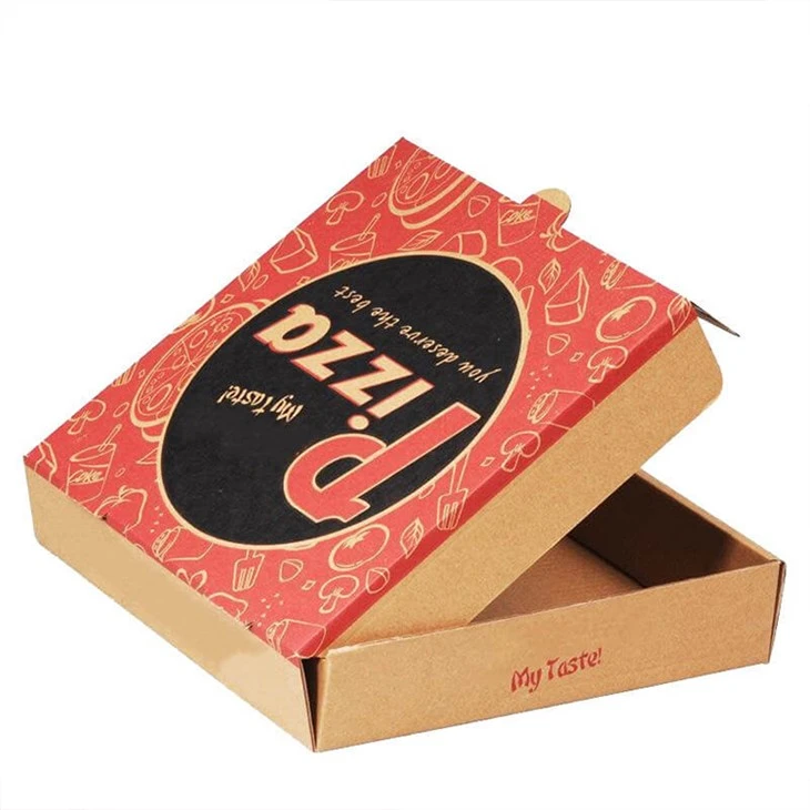 Khoom noj khoom haus qib Ntim Box Custom Llogo Suav Pizza Box