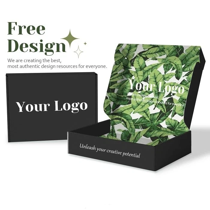 Printed Personalized Size Corrugated Kraft Daim Ntawv Box