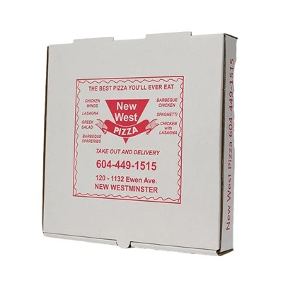 Customized Logo Pizza Box Nrog Eco-Friendly Kraft Daim Ntawv