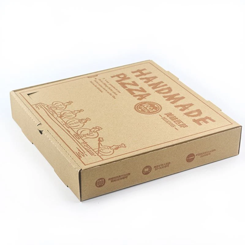 Takeaway Ntim Kraft Daim Ntawv Pizza Boxes